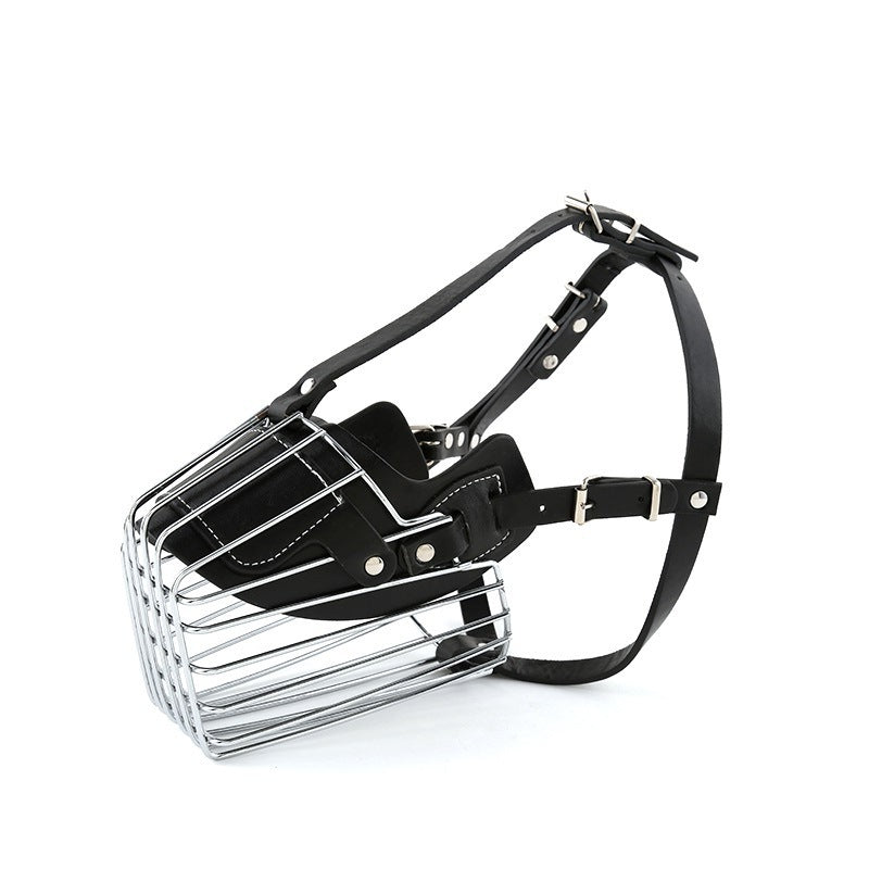 Dog muzzle adjustable basket soft straps rubber pet anti bite muzzle