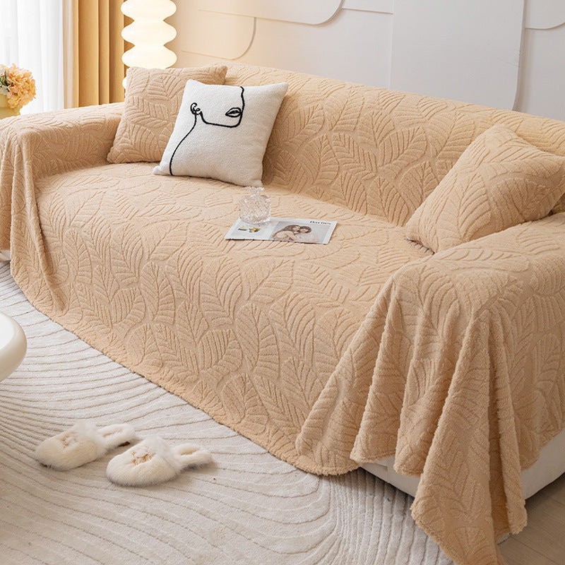 Winter Plush Anti-cat Scratch Sofa Cover Cloth