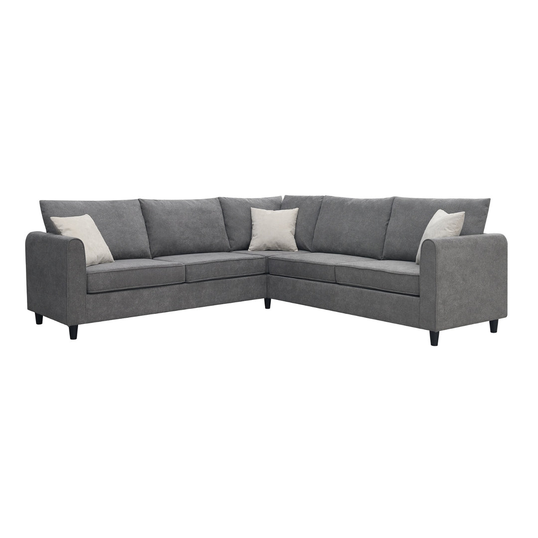 New 91 91  Modern L-Shape Sectional Sofa  Upholstered Living Room Couch