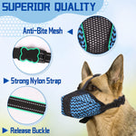 Load image into Gallery viewer, Dog Muzzle Air Mesh Breathable Muzzle For Medium Large Sized Dogs To Anti  Prevent Biting Barking Chewing Soft Basket Muzzle For German Shepherd Dog With Reflective  Adjustable Strap
