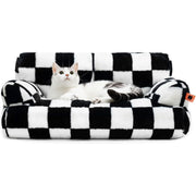 Plush Pet Bed Washable Cats Dogs Sleeping Sofa Thicken Warm Puppy Cat Couch With Anti-Slip Bottom With Detachable Cover Gift For Pet Lovers