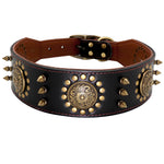 Load image into Gallery viewer, Leather Stud Dog Collar Large Dog Anti-Bite Stud Dog Collar
