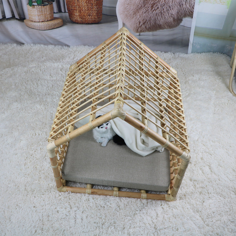Rattan cave for cats and small dogs