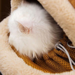 Load image into Gallery viewer, Carrier Bag Backpack Carrier Dog Travel Bag Pet Winter Outdoor Carriers Plush Reindeer Bag With Hand Warmers
