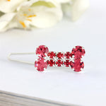 Load image into Gallery viewer, Rhinestone Dog Bone Barrettes Pet Decorations
