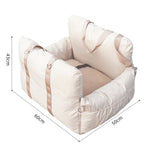 Load image into Gallery viewer, Linen Car Safety Seat Front Dog Bed
