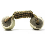 Load image into Gallery viewer, Pet Dumbbell Rope Tennis Ball Chew Toys Teeth Cleaning

