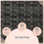 Load image into Gallery viewer, PawHut Wicker Dog House Outdoor With Canopy, Rattan Dog Bed With Water-resistant Cushion, For Small And Medium Dogs, Dark Blue
