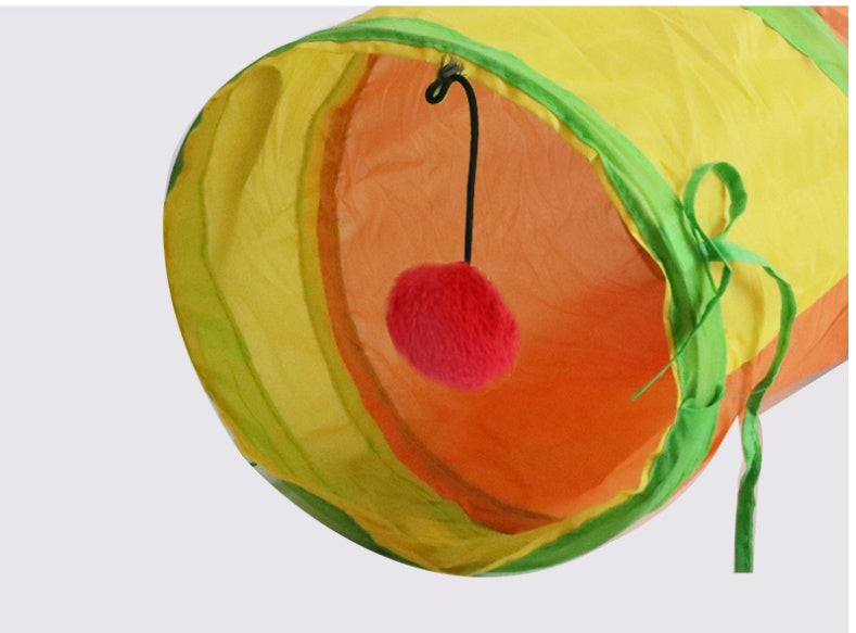 Rainbow s shaped cat tunnel self hey educational cat toy collapsible cat tunnel
