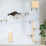 Load image into Gallery viewer, 5 Pcs Wall Mounted Cat Climber Set  Floating Cat Shelves And Perches  Cat Activity Tree With Scratching Posts  Modern Cat Furniture
