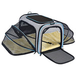 Load image into Gallery viewer, Carrier For Cat Pet Airline Approved Expandable Foldable Soft Dog Carrier Opened Doors Reflective Tapes Cat Travel Bag
