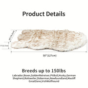 Luxury Faux Fur 5 Inches Thick Super Soft Memory Foam Dog Bed With Soft Removable Orthopedic Dog Bed Cover And Waterproof Liner