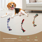 Load image into Gallery viewer, Dog bite rope toy dog rope knot molar bite-resistant color double knot cotton rope toy
