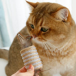 Load image into Gallery viewer, Toy With Cat Feathers Hemp Rope For Scratching Self-grinding Claw Sound Roller For Pets Bite Resistant Toy
