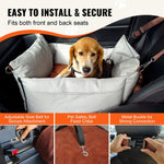 Load image into Gallery viewer, VEVOR Dog Booster Car Seat Pet Car Seat For Small Dog Up To 25lbs Gray
