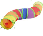 Load image into Gallery viewer, Rainbow S-shaped Cat Tunnel Self-hey Educational Cat Toy Collapsible Cat Tunnel

