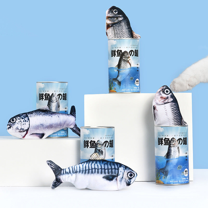 Electric cat jumping toy with fish tank