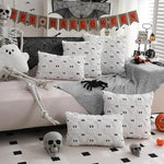 Load image into Gallery viewer, Halloween Pillow Covers 18x18 Inch White Ghost Throw Pillow Cases Soft Plush  Couch Cushion Case For Chair Sofa Bedroom Living Room Home Decor
