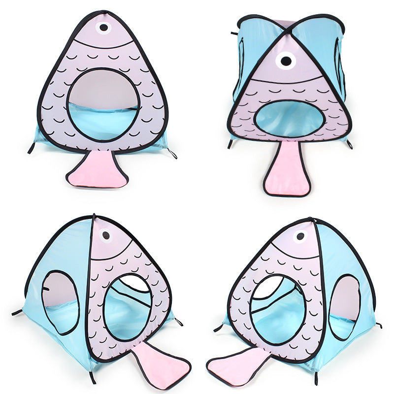 Foldable pet tent cat tunnel