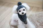 Load image into Gallery viewer, Tide pet clothes dog hat bib suit Teddy Bomei wool scarf autumn winter hat pet scarf
