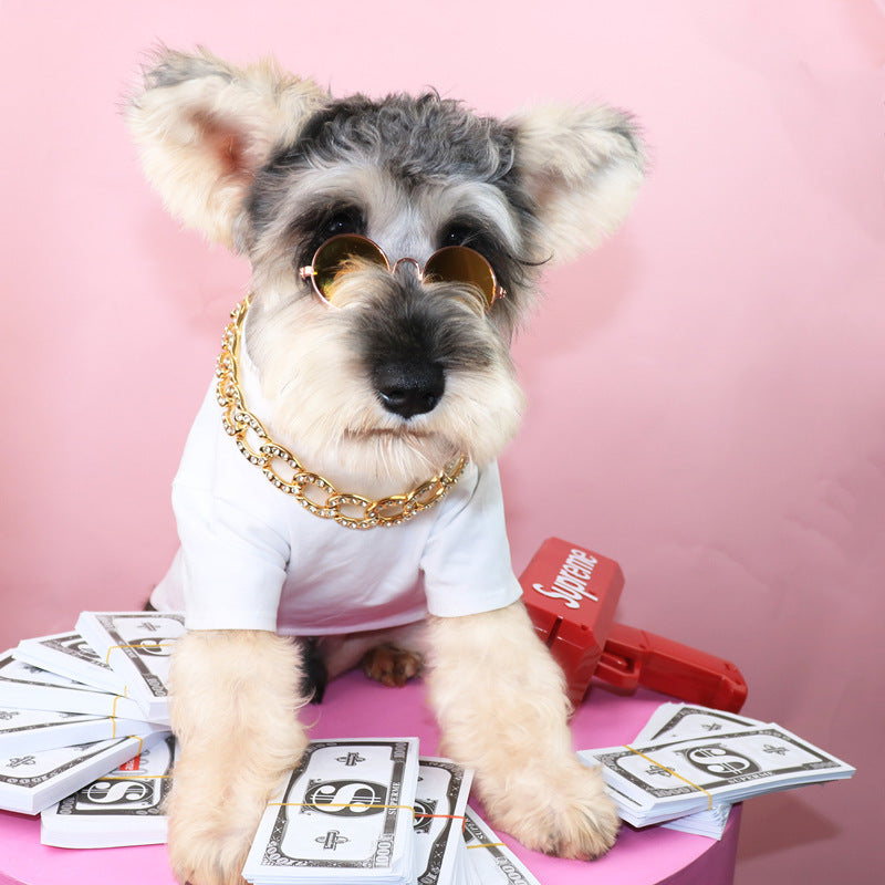 Pet necklace bead chain pet jewelry