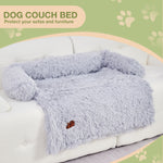 Load image into Gallery viewer, Dog Couch Bed Mat - Fluffy Plush Dog Sofa Bed With Blancket ,Pet Furniture Protector With Removable Washable Cover For Medium And Large Dogs, For Indoor, Outdoor, And Car Use
