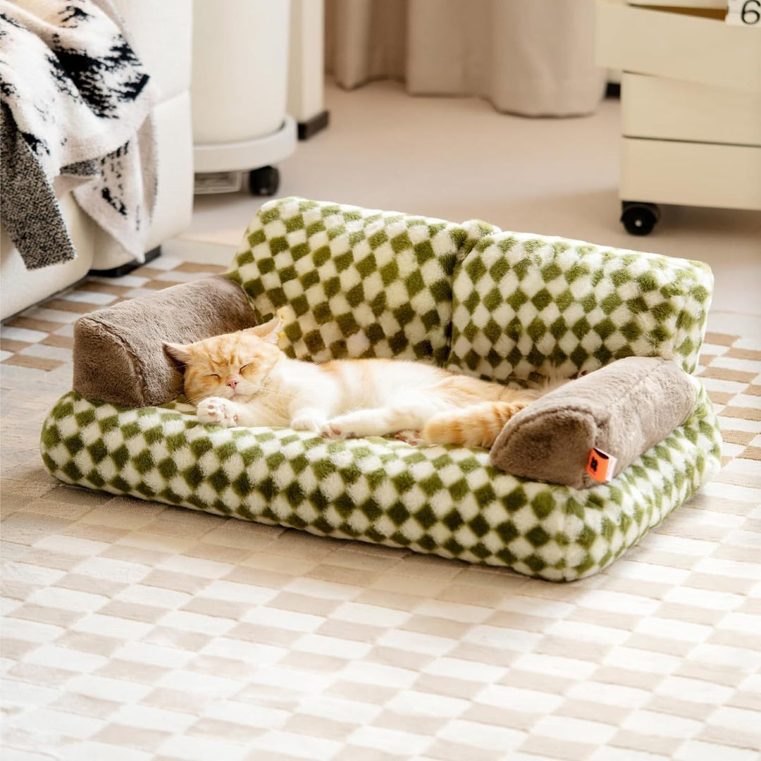 Fluffy Cat Couch  Washable Pet Couch Bed For Cats And Small Dogs Up To Non-Slip Dog Beds