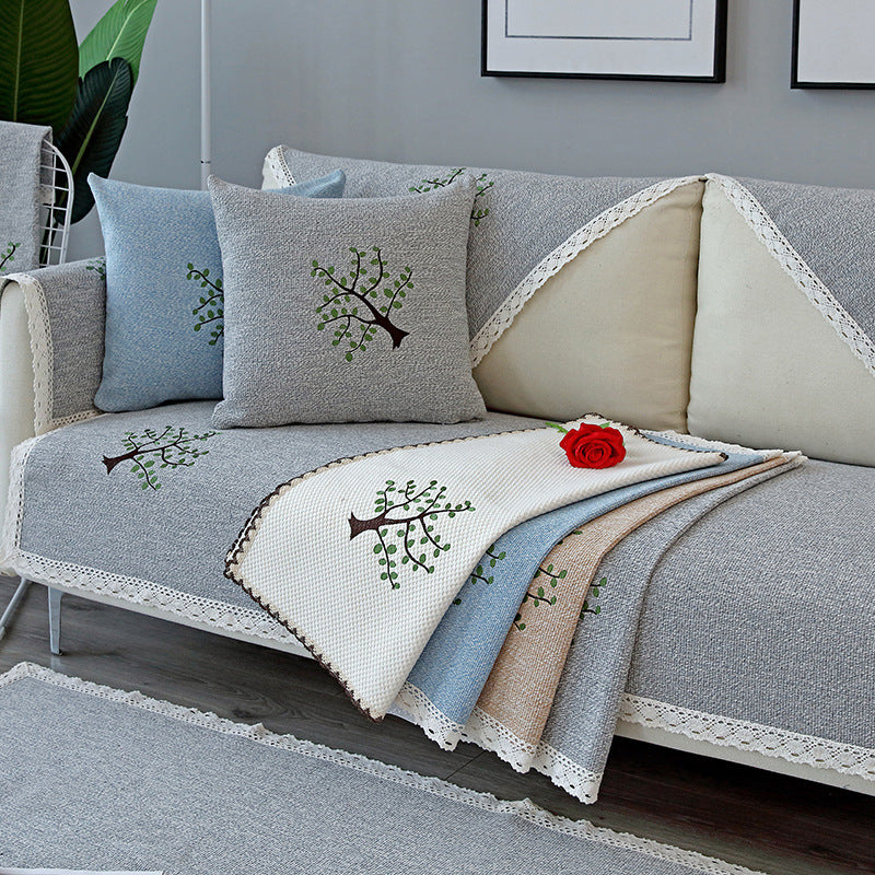 Four Seasons Fabric Cotton Linen Cushion Sofa Cover