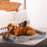 Load image into Gallery viewer, MEWOOFUN Orthopedic Dog Bed For Large Dogs - XL Egg Crate Foam Mattress With Removable Washable Cover, Waterproof Pet Couch Bed Grey, Extra Large

