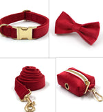 Load image into Gallery viewer, Dark Grey Velvet Pet Collar Leash
