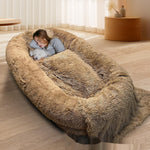 Load image into Gallery viewer, Queen Bed Pet Plush Sofa For Owner And Dog
