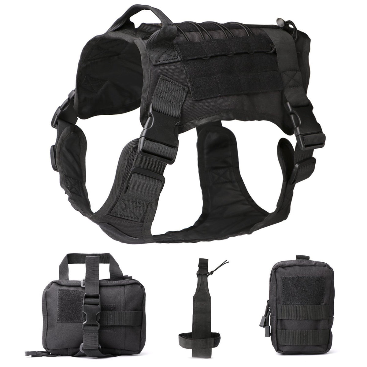 Outdoor dog vest five piece suit tactical dog clothing dog supplies