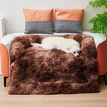 Load image into Gallery viewer, Calming Dog Bed Fluffy Plush Dog Mat For Furniture Protector With Zipper Removable Washable Cover For Large Medium Dogs And Cats
