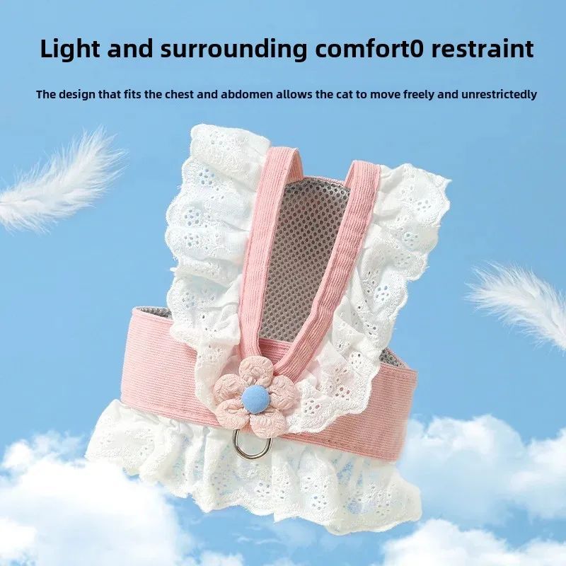 Pet Leash Dog Collar Summer Clothes For Cats And Dogs Baby Dog Safety Rope Back Strap Dog Walking Rope Special For Puppies