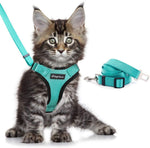 Load image into Gallery viewer, Escape Proof Cat Vest Harness And Car Seat Belt Adapter Adjustable Reflective Cat Harness Soft Mesh Harness For Kitten Puppy
