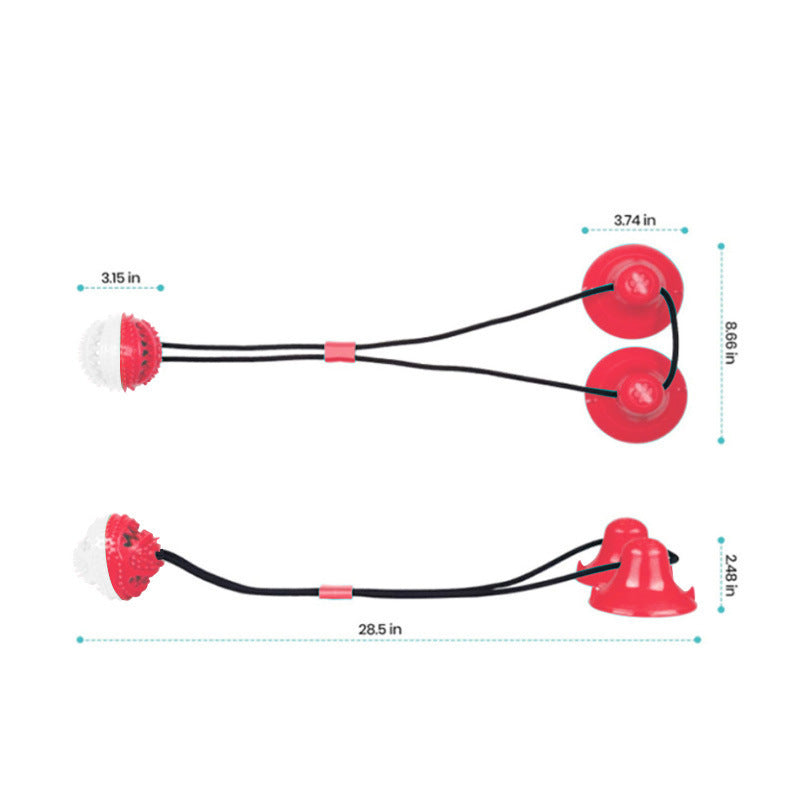 Suction cup molar toy chewing bite leaking toy