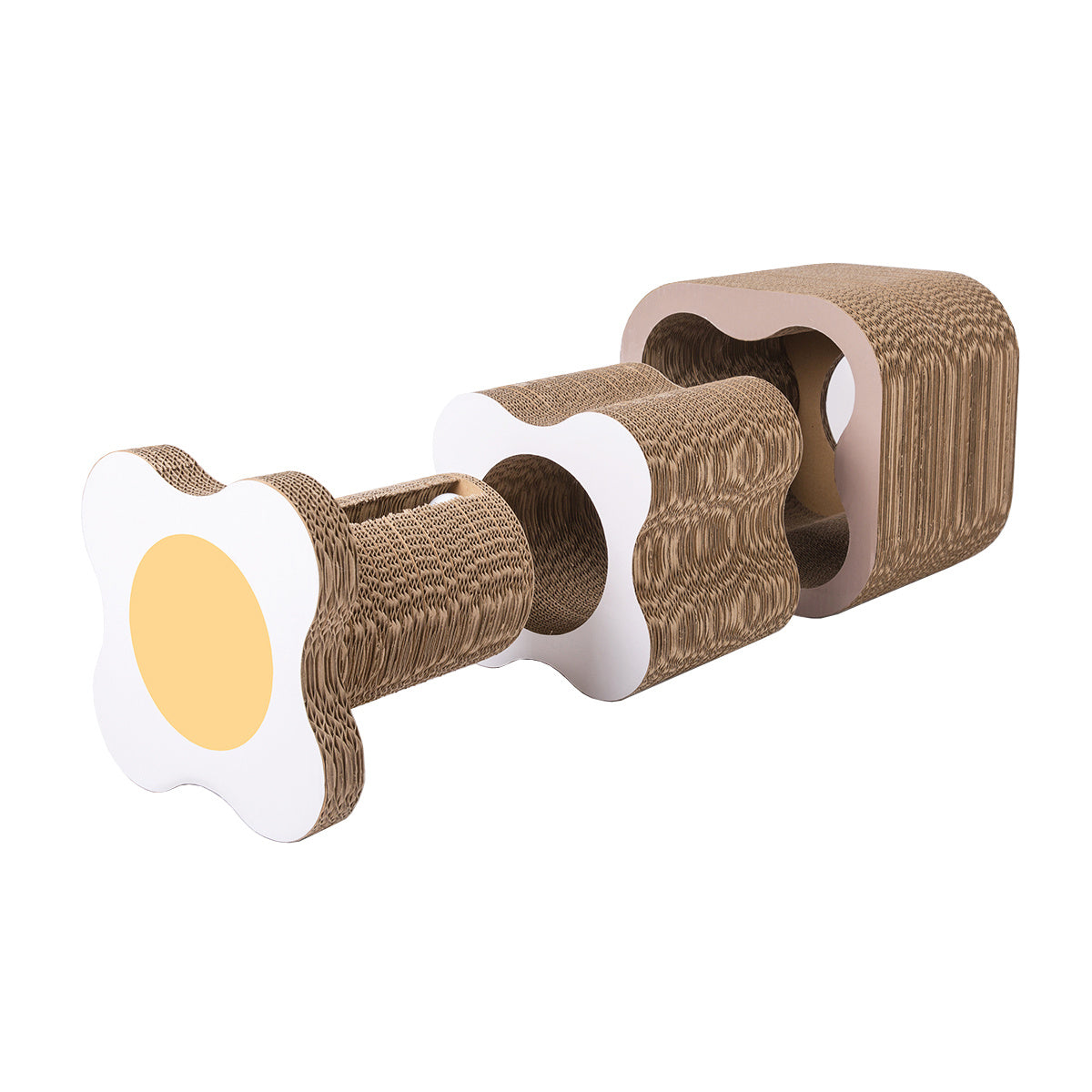 Plumeria cat scratching board combination corrugated tunnel cat toy