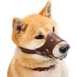 Load image into Gallery viewer, Dog Muzzle Leather, Comfort Secure Anti-Barking Muzzles For Small Medium Large Dogs, Breathable And Adjustable, Allows Drinking And Panting, Used With Collars

