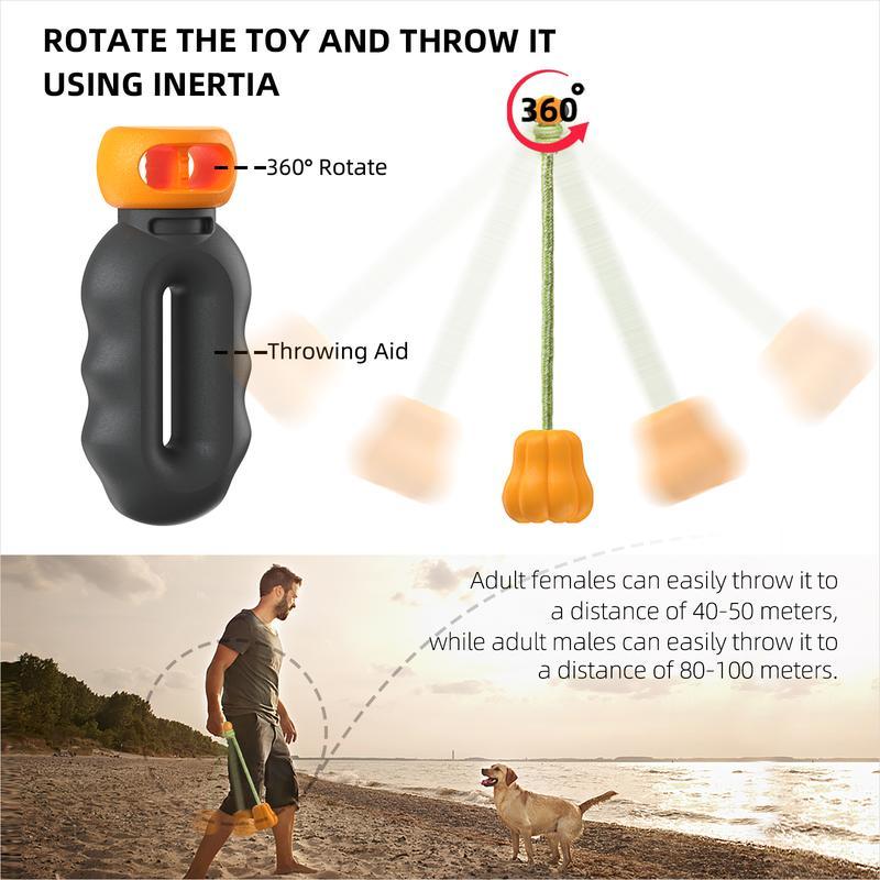 Prokel dog rope fetch exercise toyformedium  large aggressive chewers breeddogschew interactive toys training tug of warballsindoor and outdoor halloween dogtoyorange plain indestructible dogtoy super