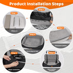 Load image into Gallery viewer, Coral Fleece Dog Booster Seat, Pet Travel Bed With Storage And Clip-on Leash, For Large Dogs 70 Lbs Or 2 Medium,Small Dogs
