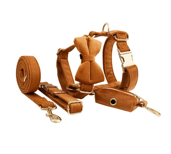 Pet collar dog fabric velvet