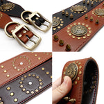 Load image into Gallery viewer, Leather Stud Dog Collar Large Dog Anti-Bite Stud Dog Collar
