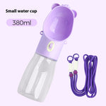 Load image into Gallery viewer, 2 In 1 Portable Dog Water Bottle For Small Big Dogs Cat Outdoor Leak-proof Puppy Drinking Bowl With Food Container Pets Feeder Pet Products
