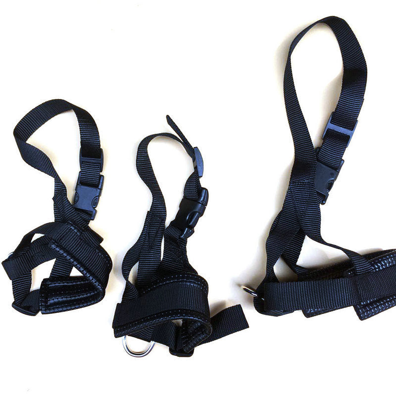 Dog mouth cover nylon anti bite anti barking drinkable water adjustable and breathable