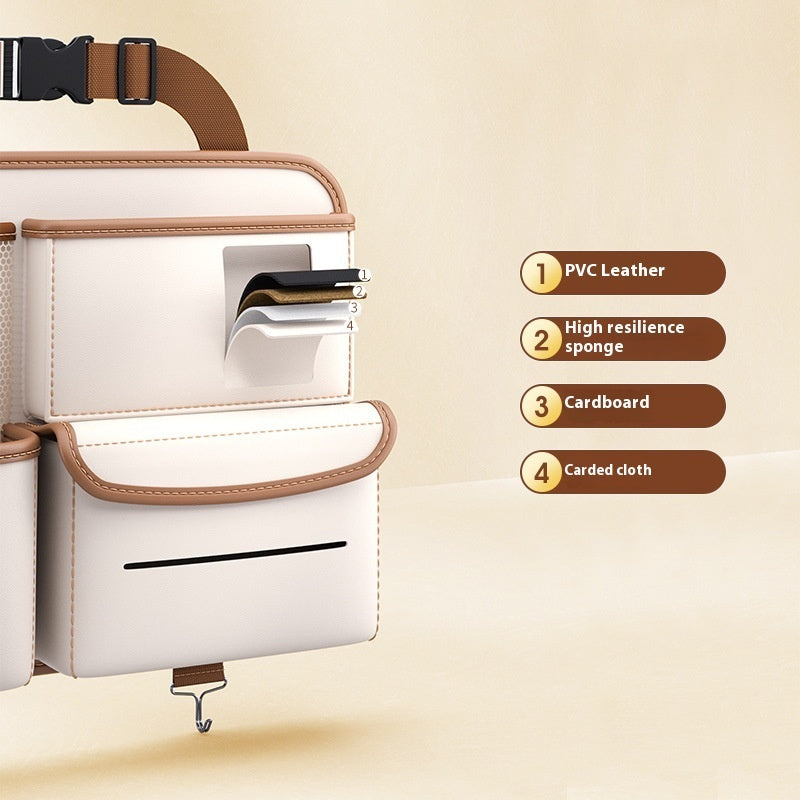 Hanging storage bag seat back car interior supplies