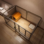 Load image into Gallery viewer, Modern Simple Wrought Iron Pet Fence Dog Cage Small And Medium Size Dog Teddy Corgi Isolation Door Indoor Guardrail Fence Kennel
