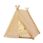 Load image into Gallery viewer, Pet Tent Cat Litter Removable And Washable Striped Canvas Solid Wood
