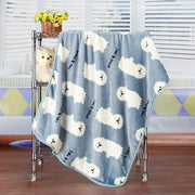 Flannel Coral Fleece Blanket Printed Air Conditioning Blanket Pet