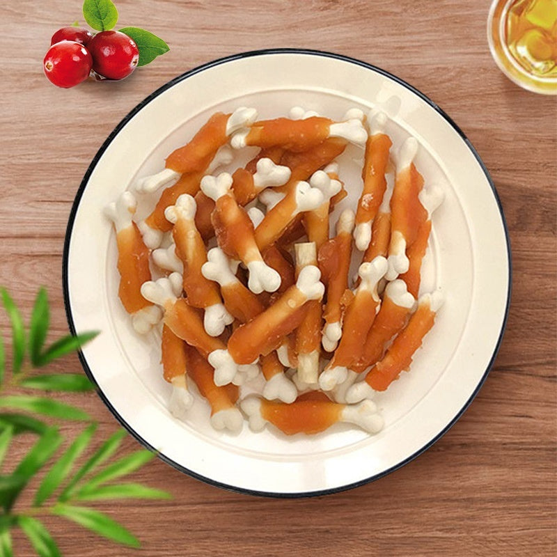 Pet snack chicken wrapped around milk bones 400g