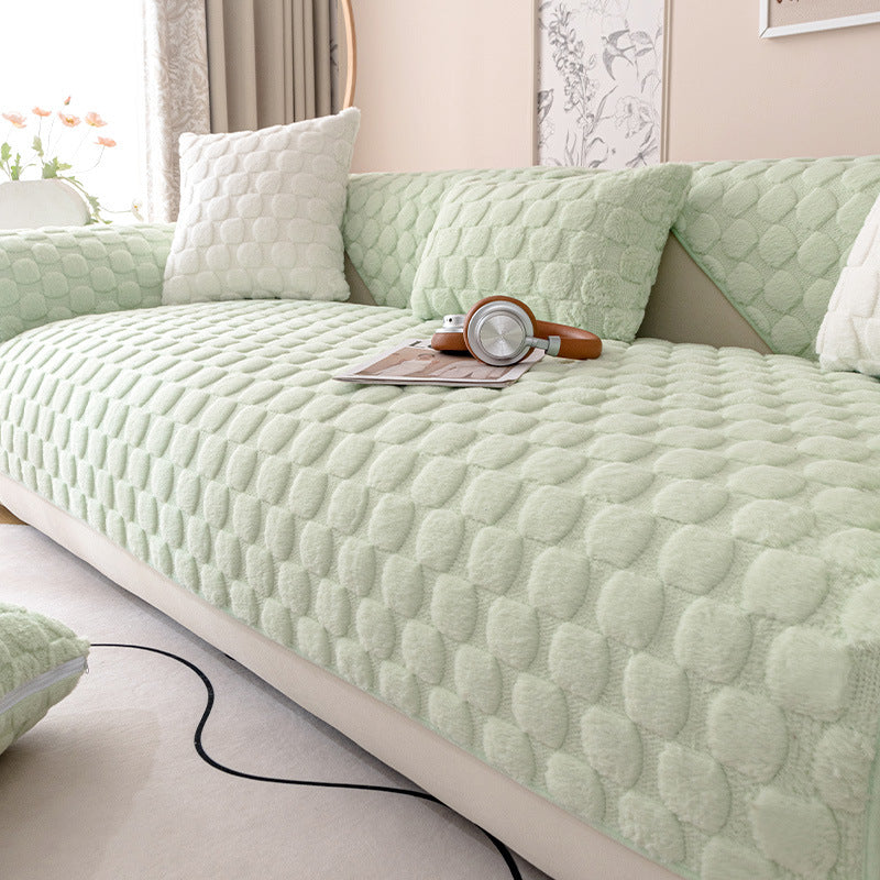 Winter Thickened Fleece Simple Modern Non-slip Sofa Cover